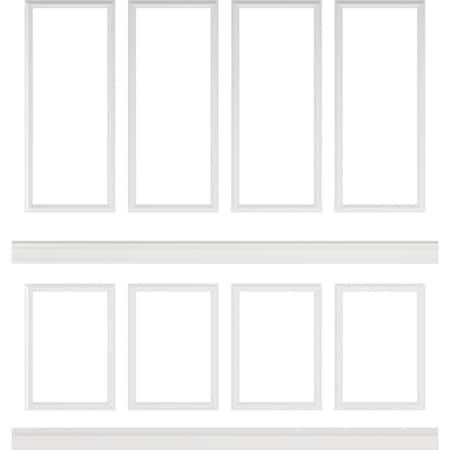 Ekena Millwork Wainscot Paneling Kit, Urethane, 94-1/2 in L, Factory Primed WPKUST052P108